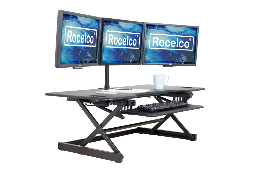 Rocelco 32" Height Adjustable Standing Desk Converter