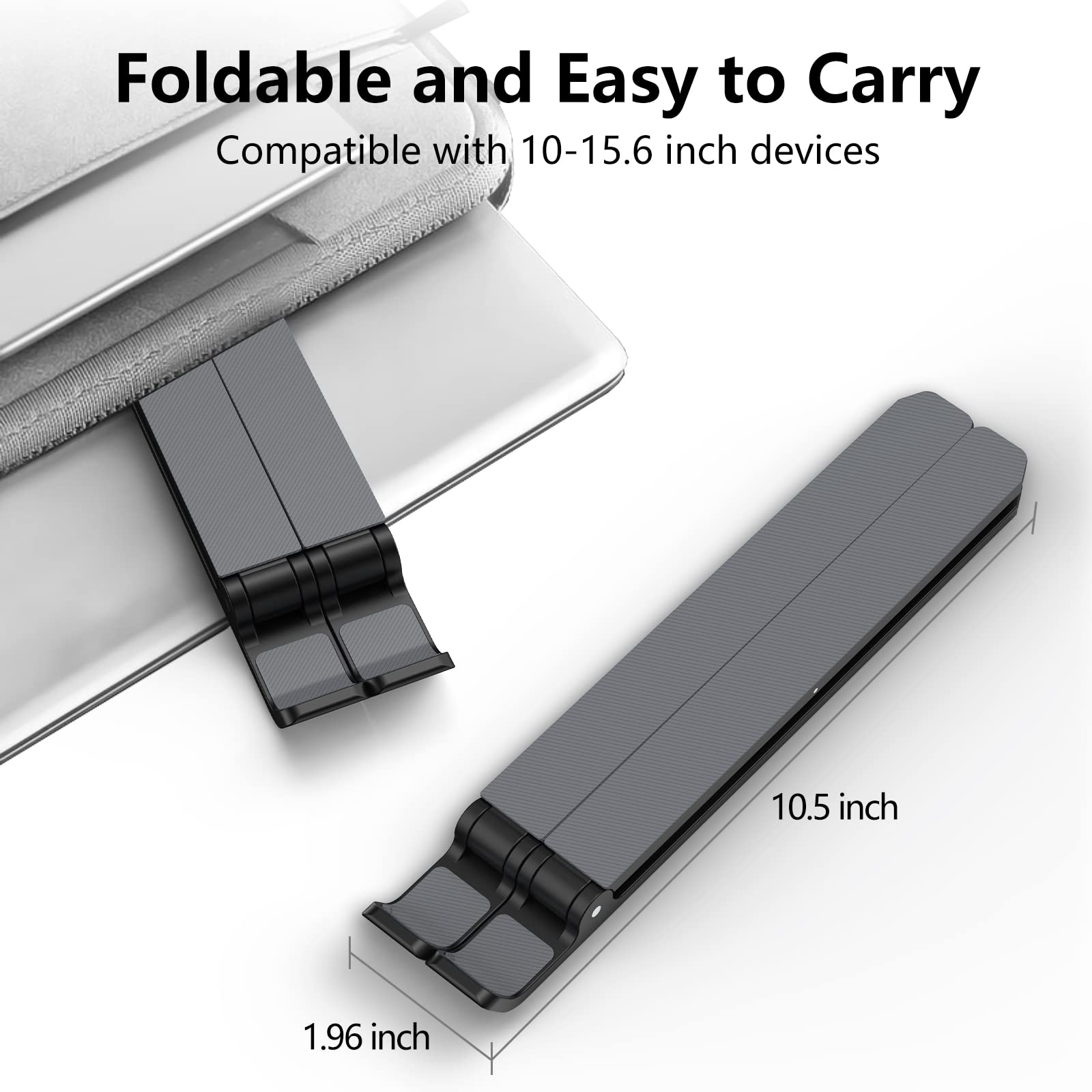 Tonmom Laptop Ständer, Faltbarer Notebook Ständer, Höhenverstellbarer Laptopständer Belüftet Kühlung Laptop Halterung für MacBook Pro/Air, HP, Sony, Dell,alle 10-15,6 ” Laptops