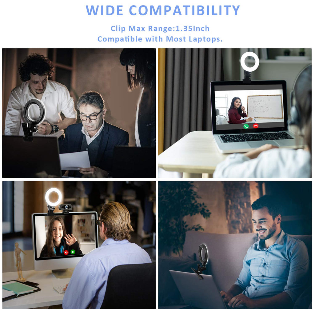 Cyezcor Clip-On Ring Light for Video Conferencing