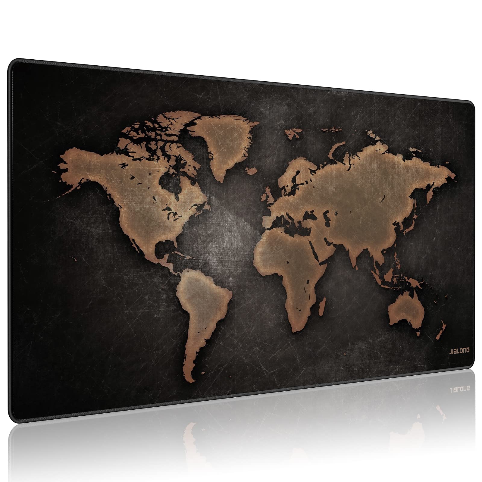 JIALONG Large Gaming Mouse Pad, XXL Desk Mousepad with Stitched Edges, Non-Slip Base Keyboard Pad
