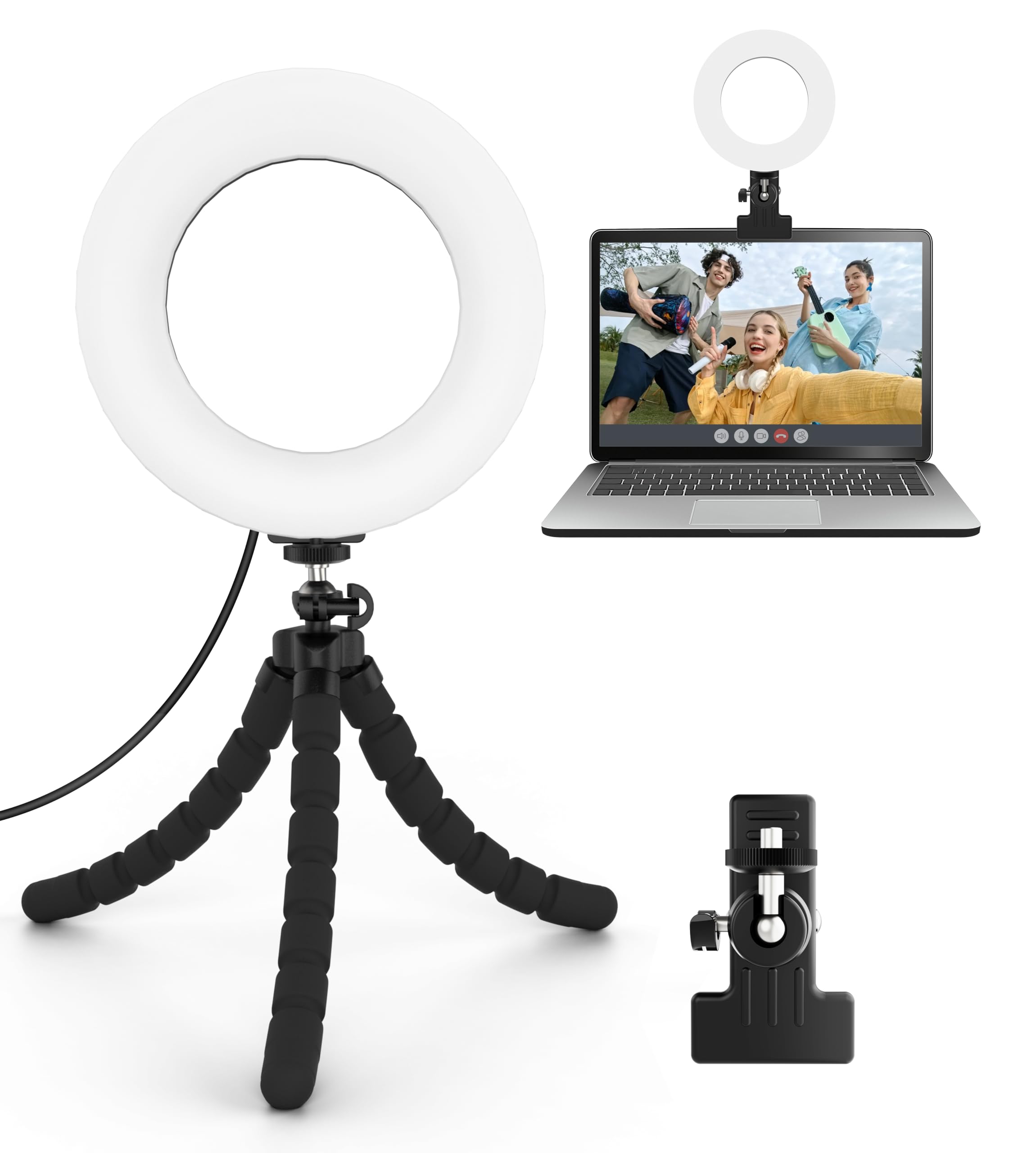 Cyezcor Clip-On Ring Light for Video Conferencing