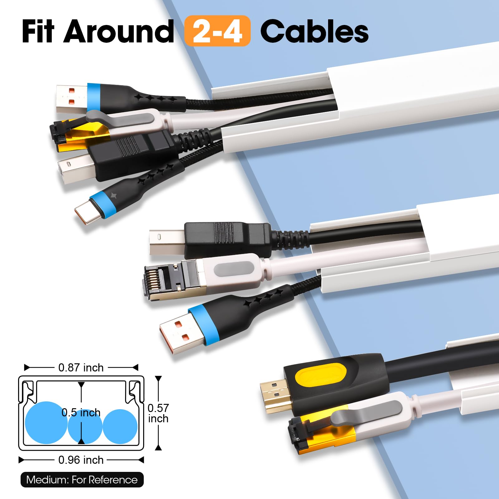 Paintable Wall Cord Hider Kit for TV Cable Management