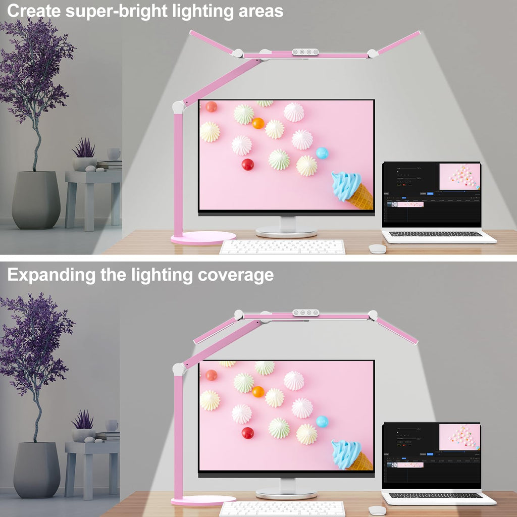 Micomlan LED Desk Lamp with Base for Office Workspaces