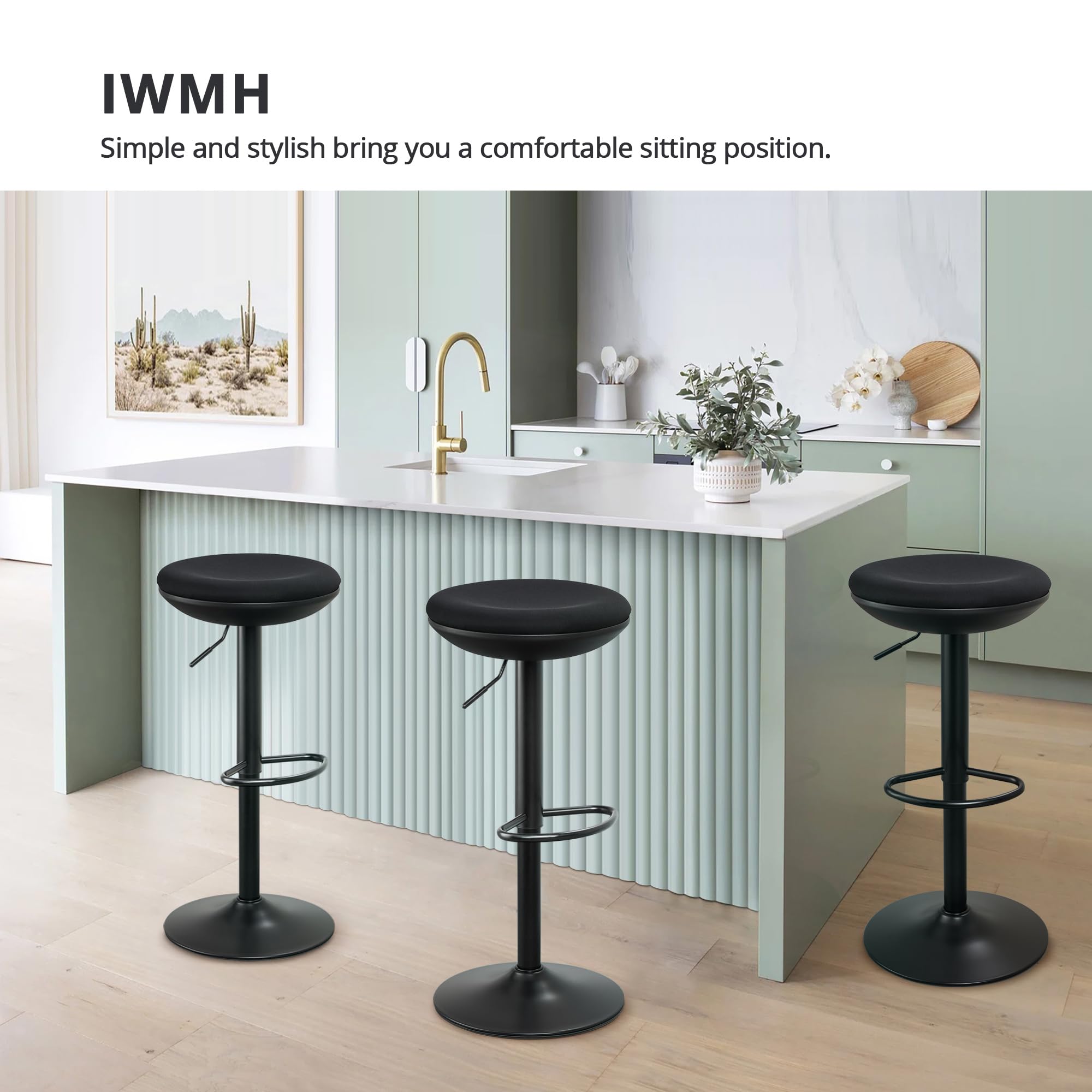 IWMH Standing Desk Stool, Ergonomic Adjustable Height Wobble Stool