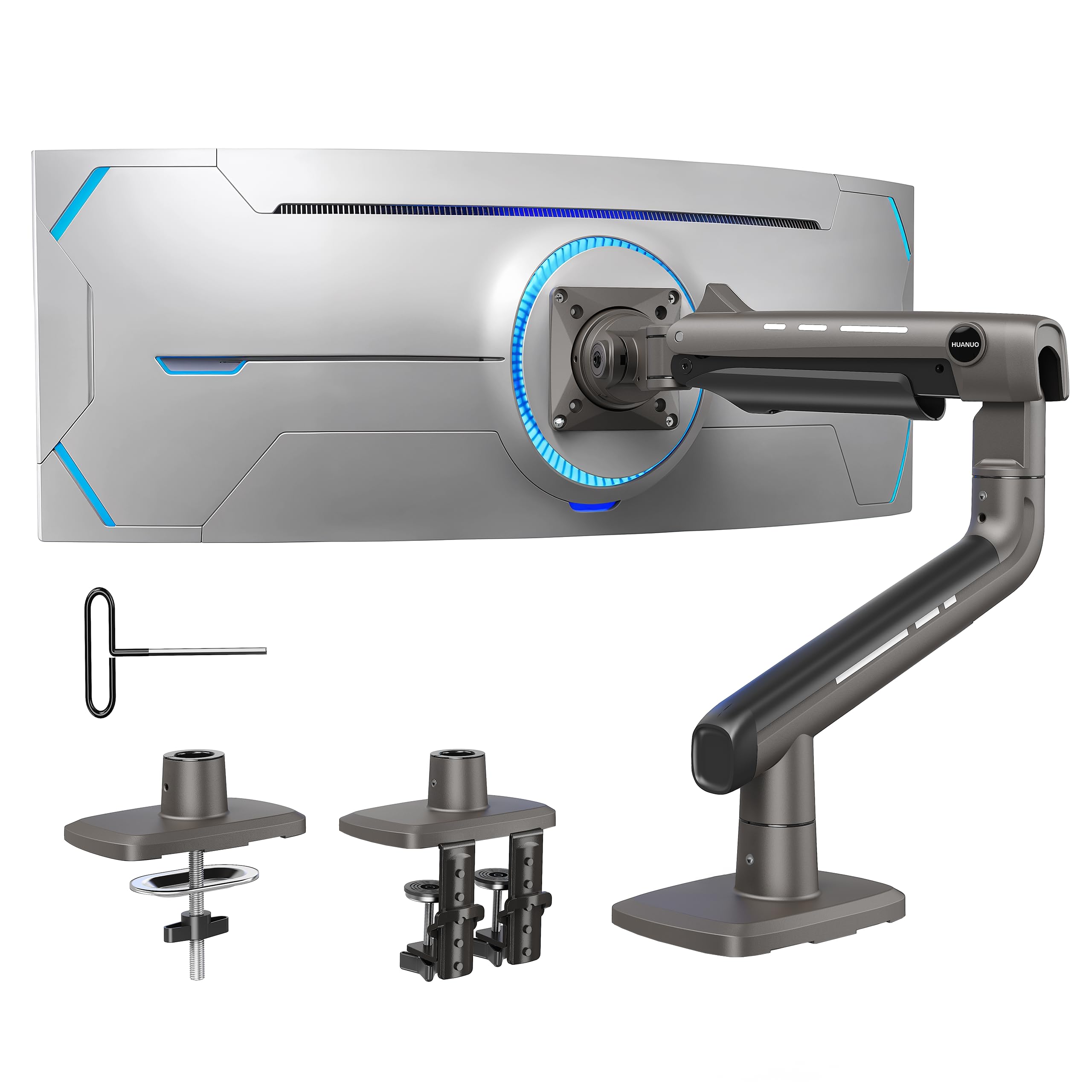 HUANUO Heavy Duty Monitor Arm for Ultrawide Screens