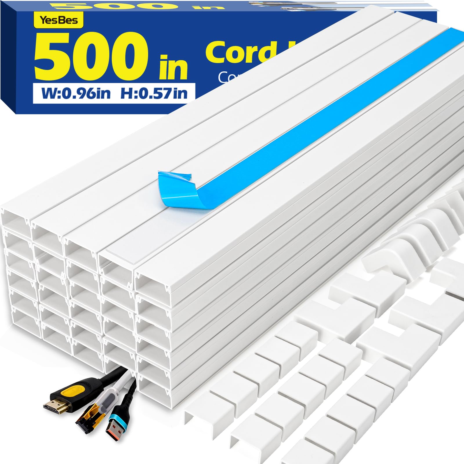 Paintable Wall Cord Hider Kit for TV Cable Management