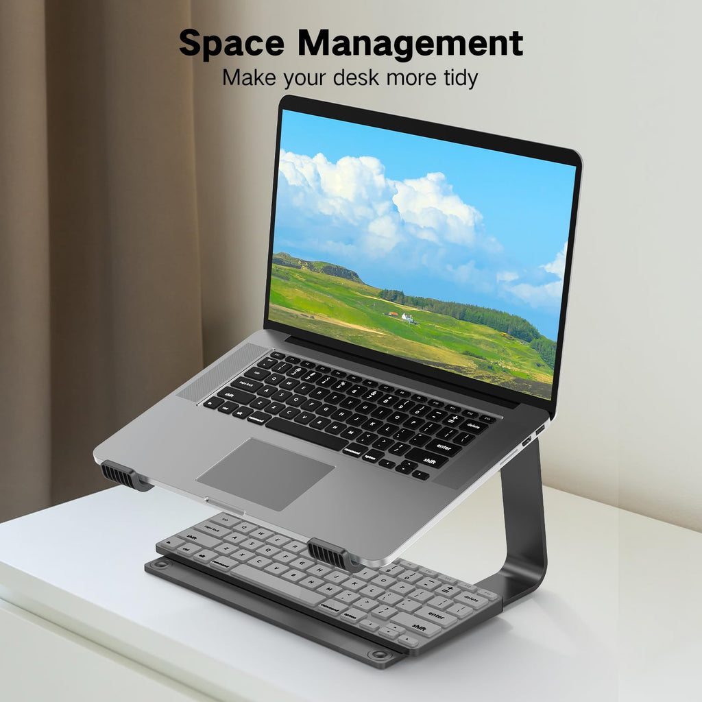 Tonmom Aluminum Laptop Stand & Desk Riser Holder