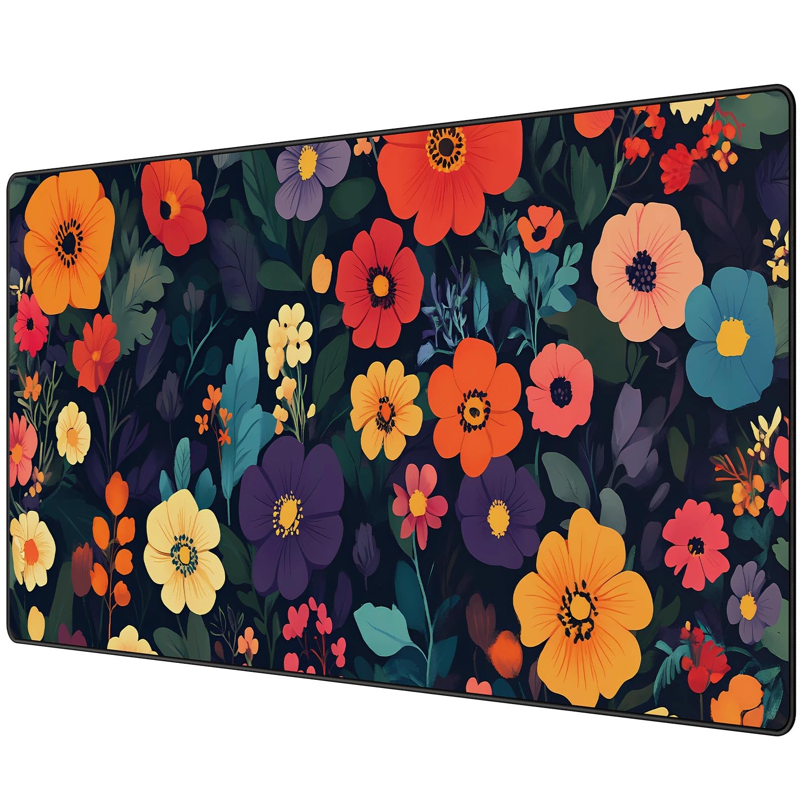 JIALONG Large Gaming Mouse Pad, XXL Desk Mousepad with Stitched Edges, Non-Slip Base Keyboard Pad