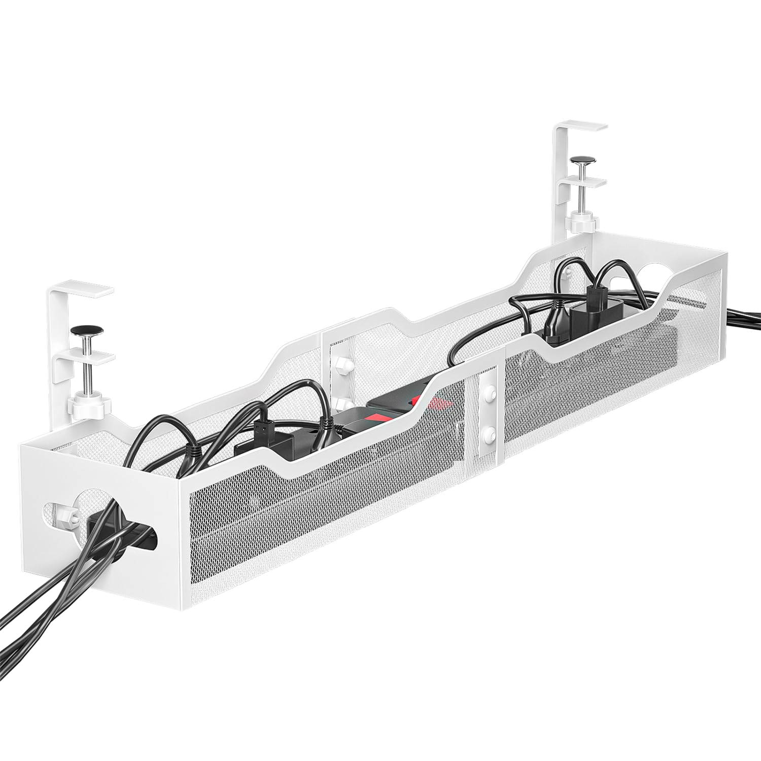 Under-Desk Cable Management Tray for Organized Workspaces