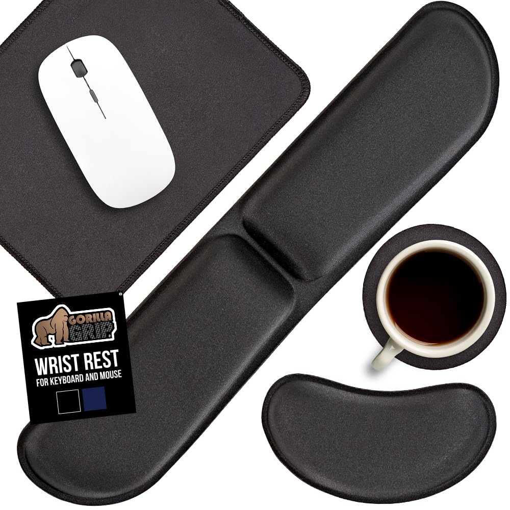GORILLA GRIP Memory Foam Wrist Rest for Computer Keyboard