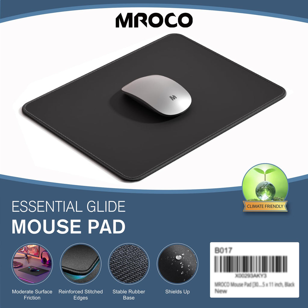 MROCO Waterproof Mouse Pad with Anti-Fray Stitching