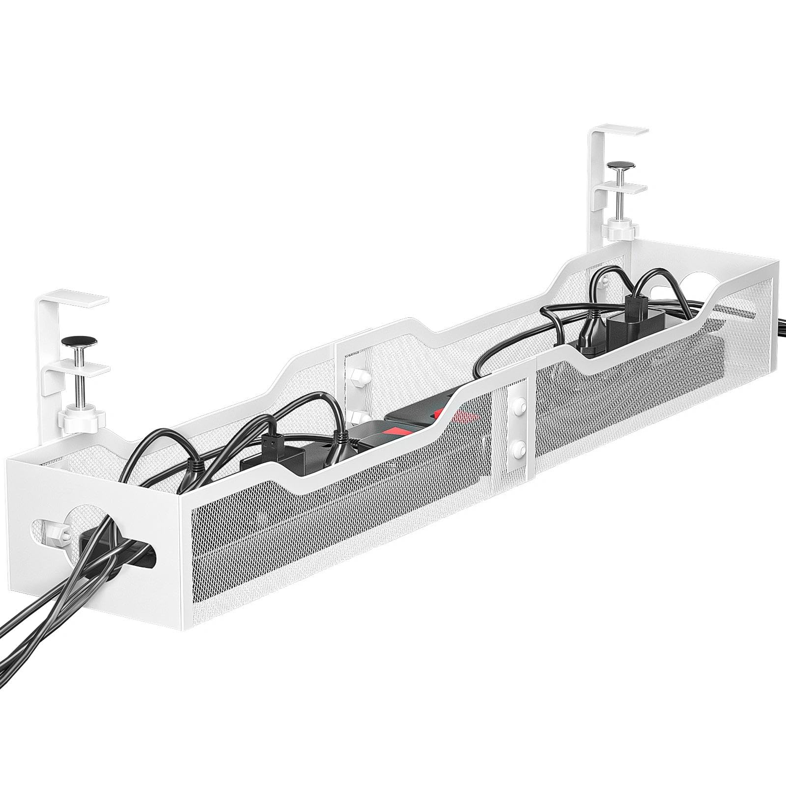 Under-Desk Cable Management Tray for Organized Workspaces