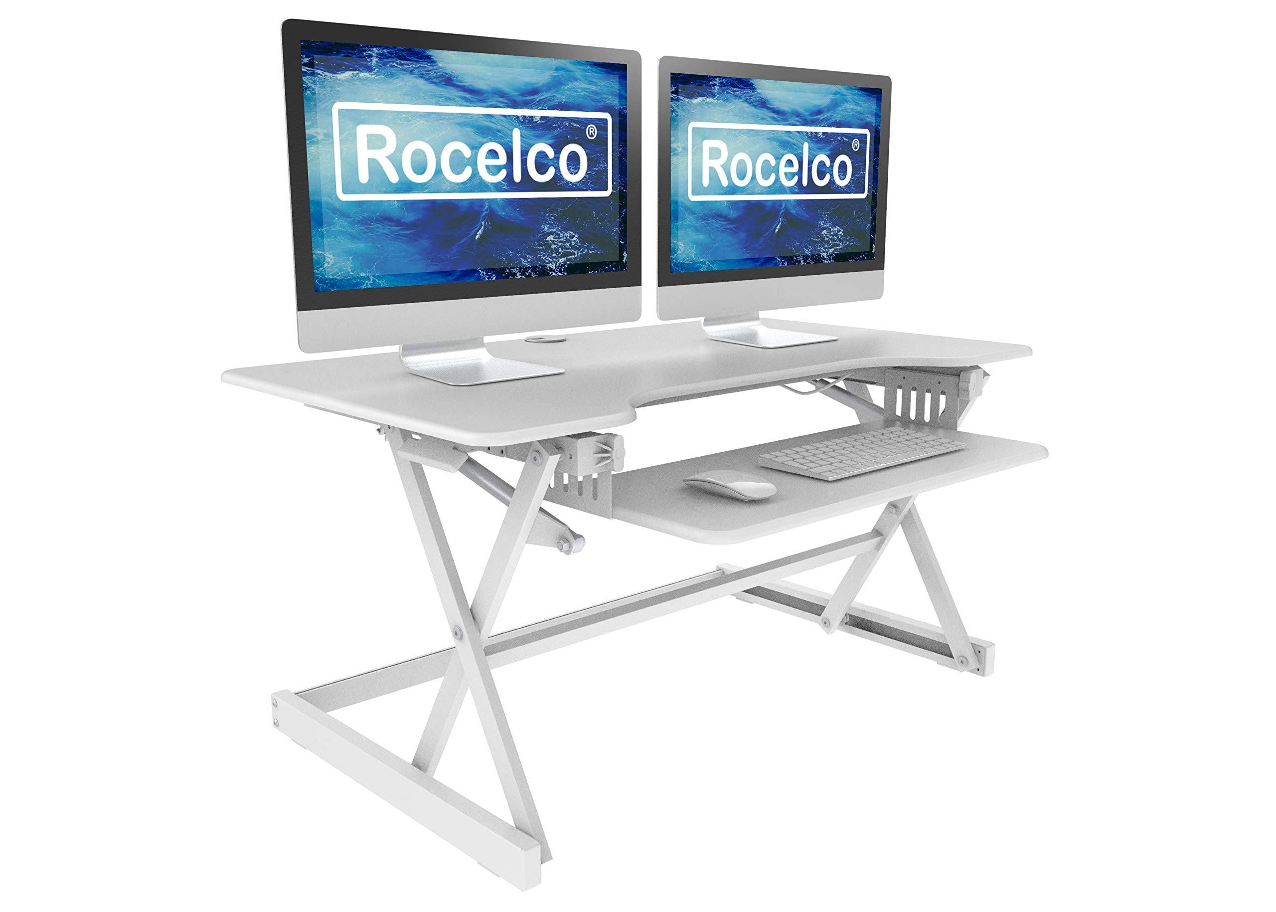 Rocelco 32" Height Adjustable Standing Desk Converter