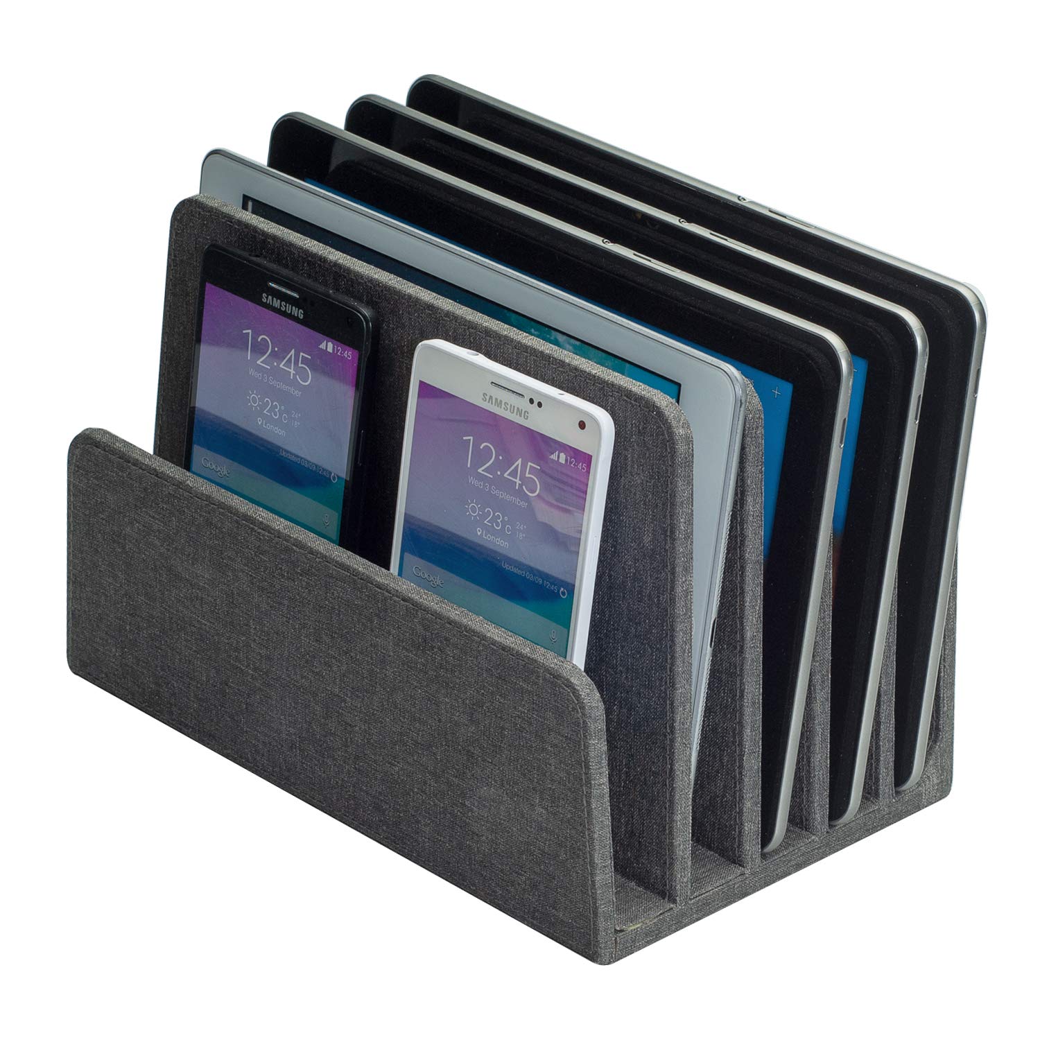 MobileVision Bamboo Multi Device Organizer for Smartphones, Tablets and Laptops, 5 Slots