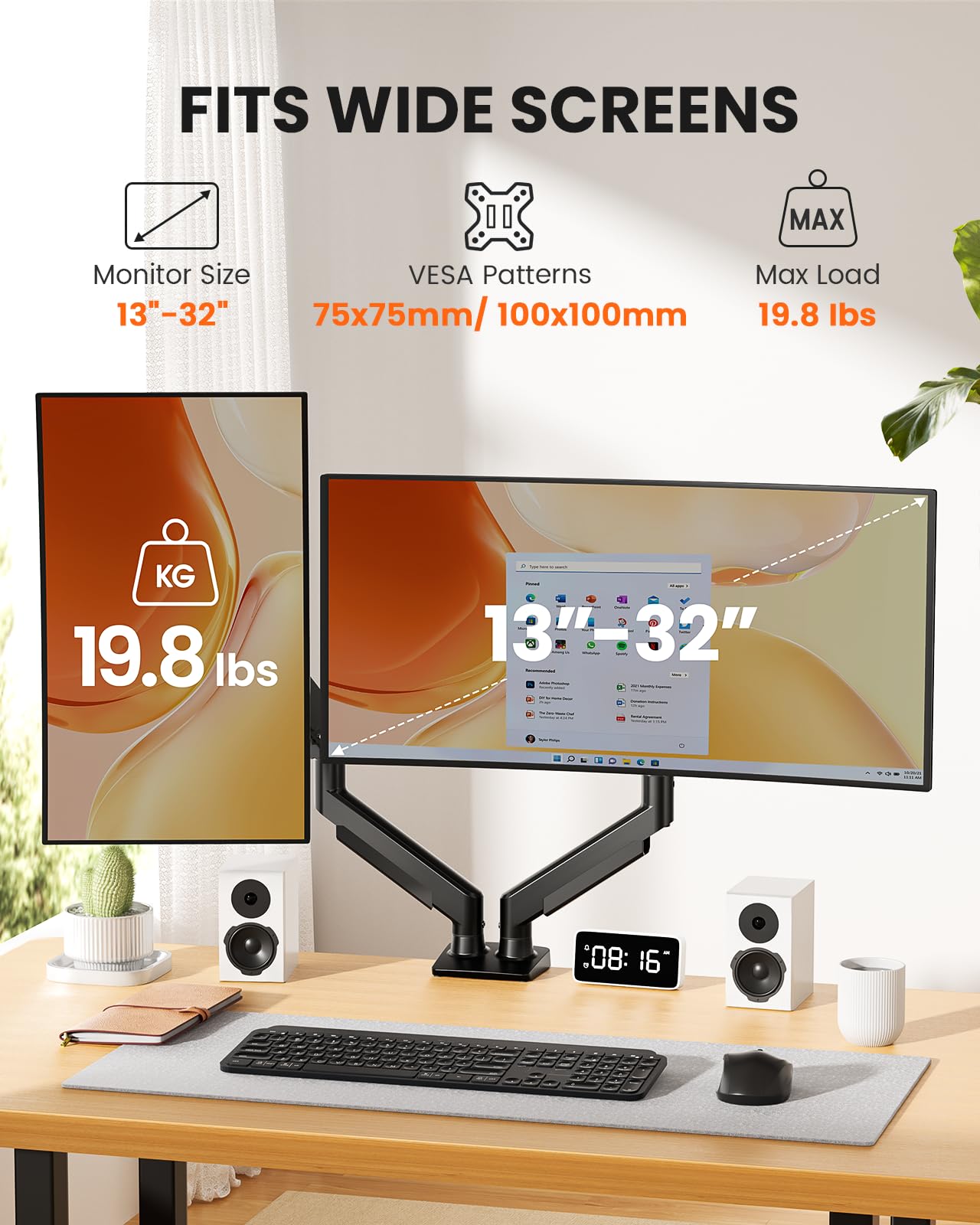 ErGear Monitor Arm, Fully Adjustable Monitor Mount