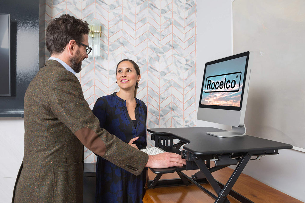 Rocelco 32" Height Adjustable Standing Desk Converter