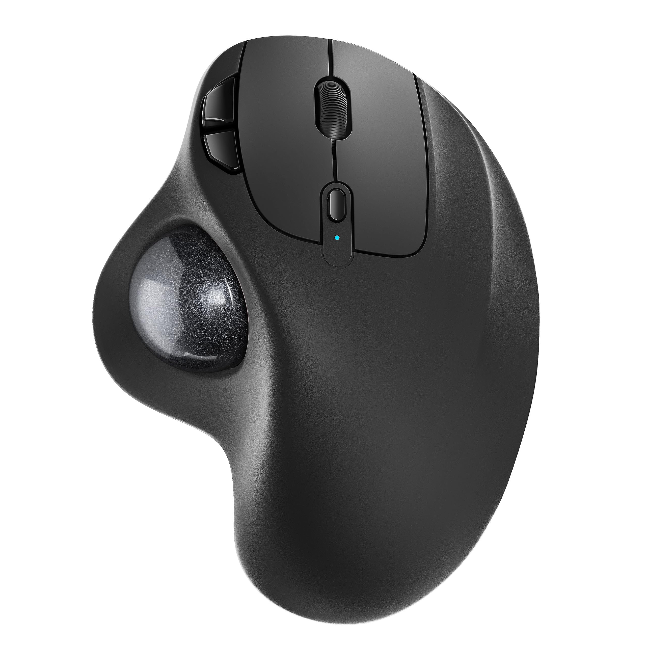 Nulea M501 Wireless Trackball Mouse, Rechargeable Ergonomic, Easy Thumb Control, Precise & Smooth Tracking, 3 Device Connection (Bluetooth or USB Receiver), Compatible for PC, Laptop, Mac