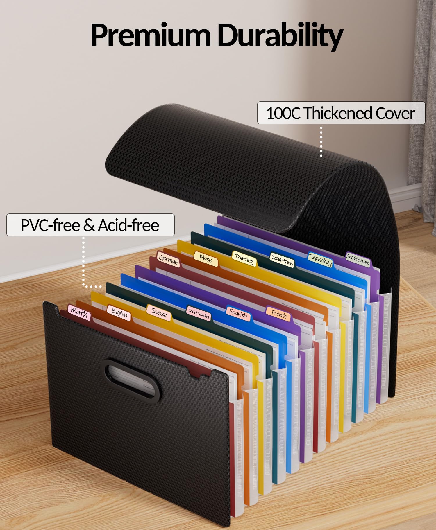 Sooez Accordion File Organizer for Documents and Desk Storage