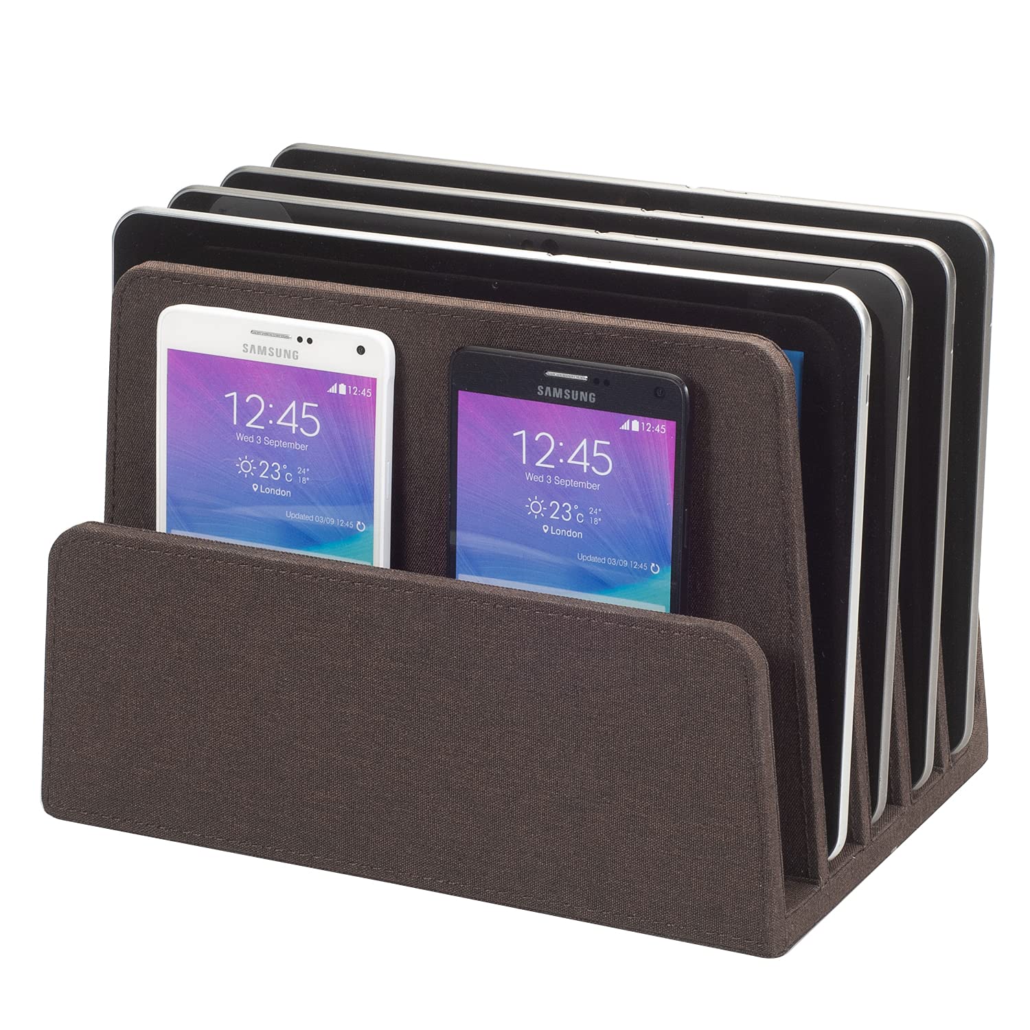 MobileVision Bamboo Multi Device Organizer for Smartphones, Tablets and Laptops, 5 Slots