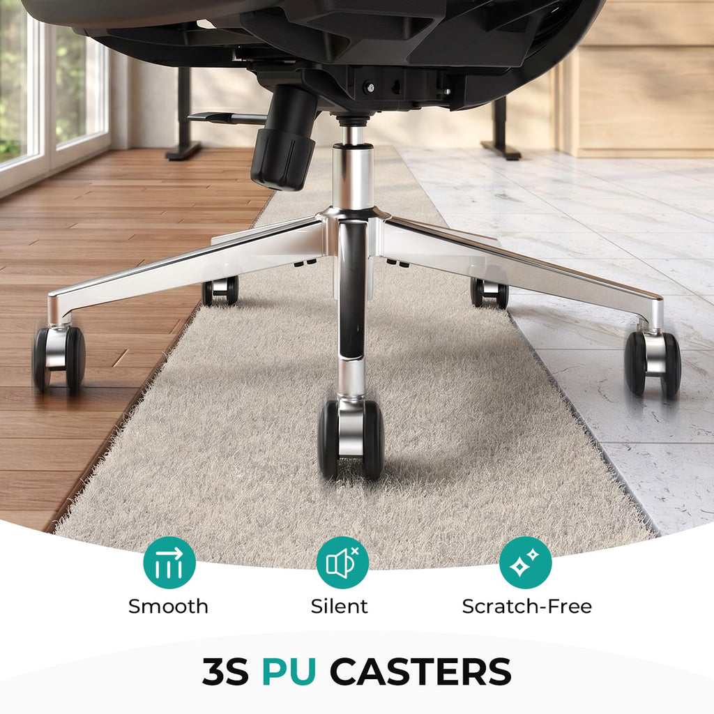 CAPOT Ergonomic Mesh Office Chair, Adjustable Lumbar High Back Desk Chair 400lbs, 4D Flip-up Arms, 3 Tilt Backrest, 3D Headrest, PU Wheels, Swivel Rolling Computer Seating for Long Desk Work