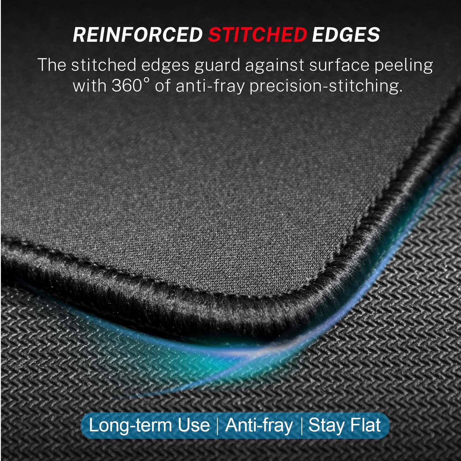 MROCO Waterproof Mouse Pad with Anti-Fray Stitching