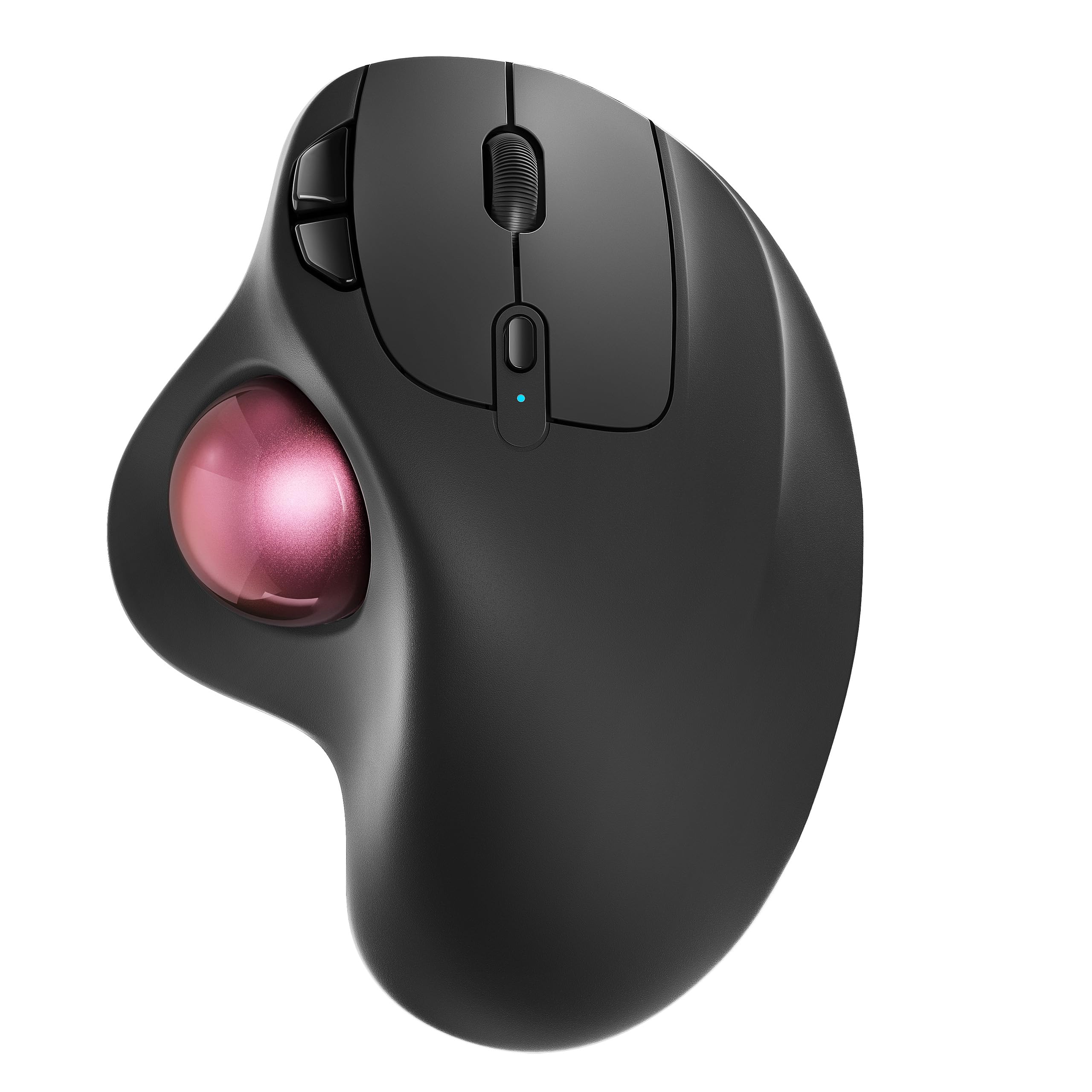 Nulea M501 Wireless Trackball Mouse, Rechargeable Ergonomic, Easy Thumb Control, Precise & Smooth Tracking, 3 Device Connection (Bluetooth or USB Receiver), Compatible for PC, Laptop, Mac