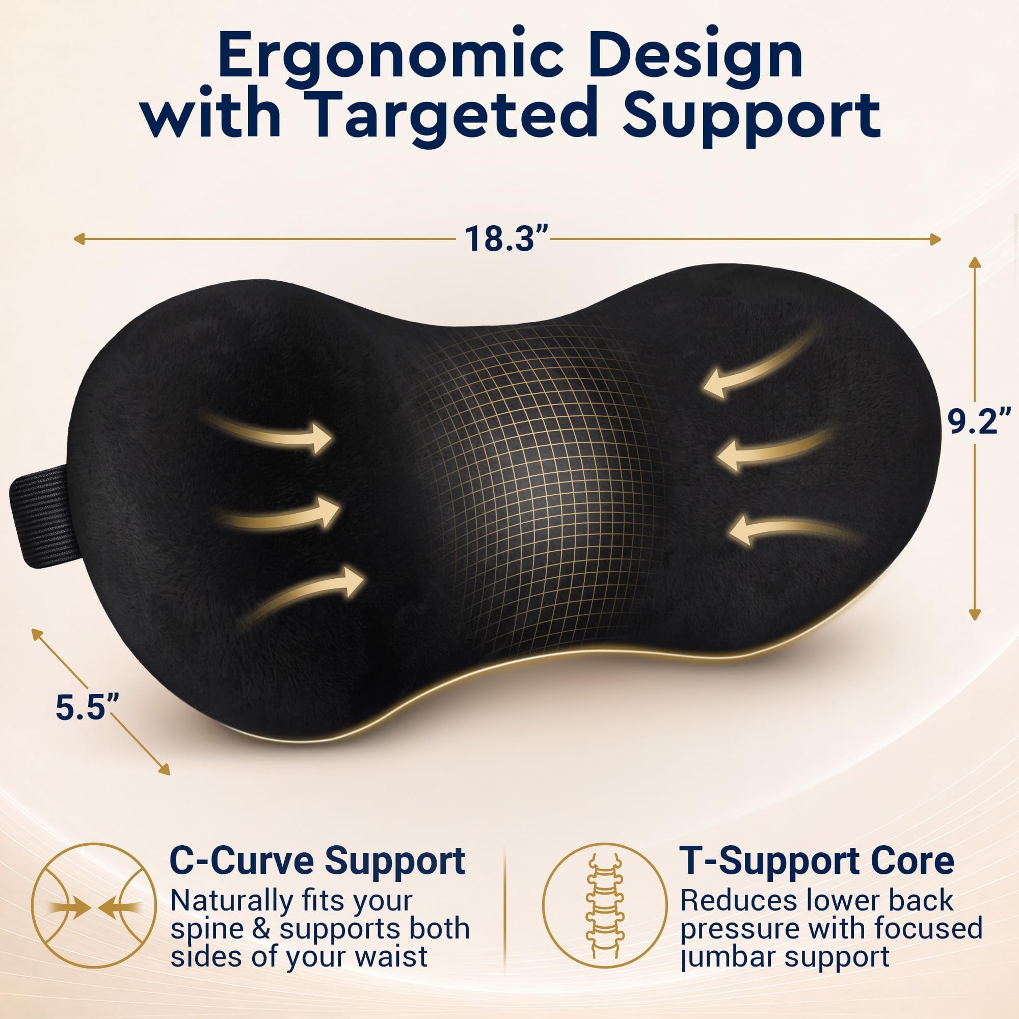 SavvyAbode Lumbar Pillow