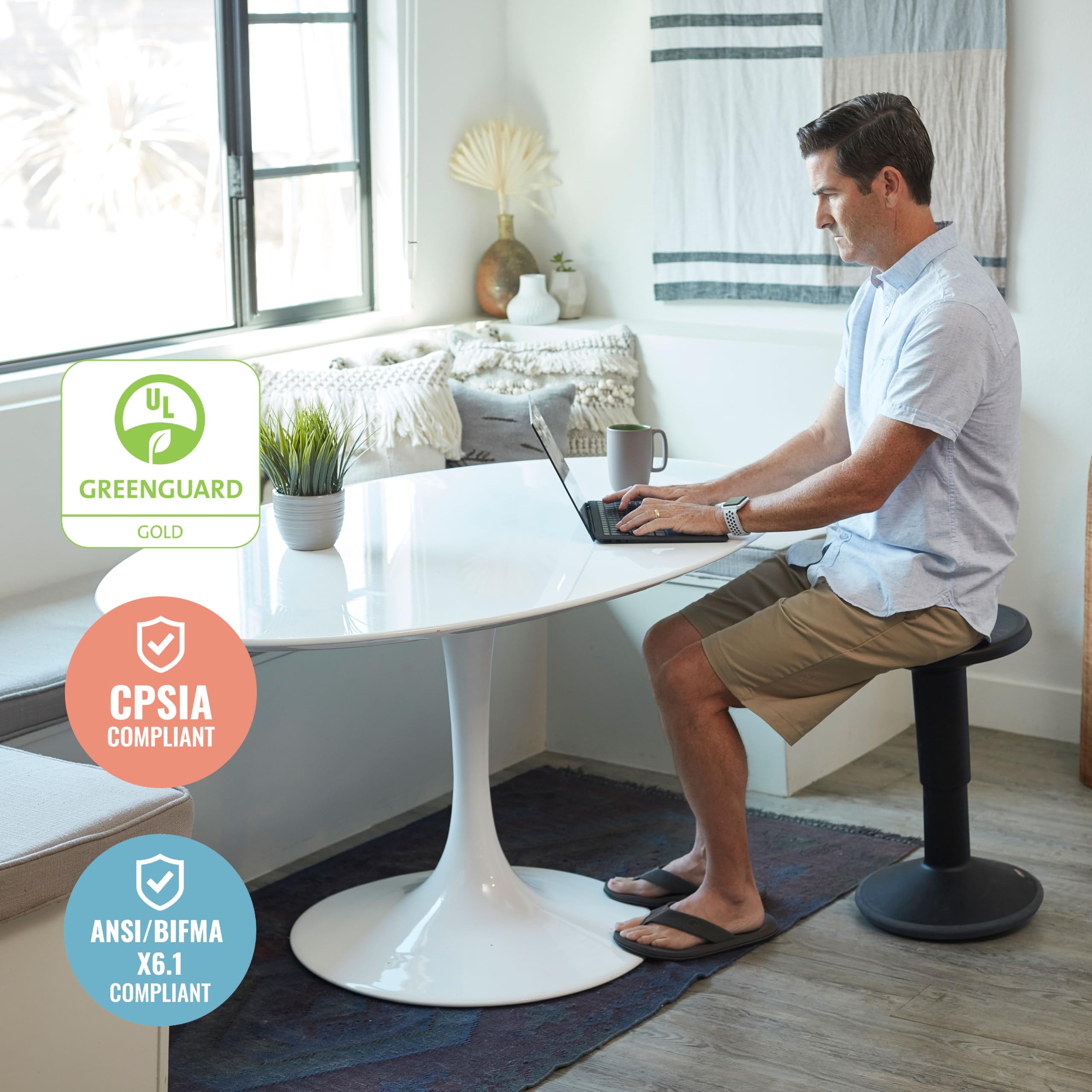 ECR4Kids SitWell Adjustable Stool - Parent