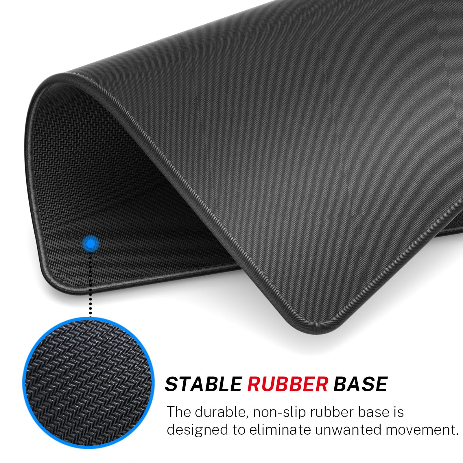 MROCO Waterproof Mouse Pad with Anti-Fray Stitching