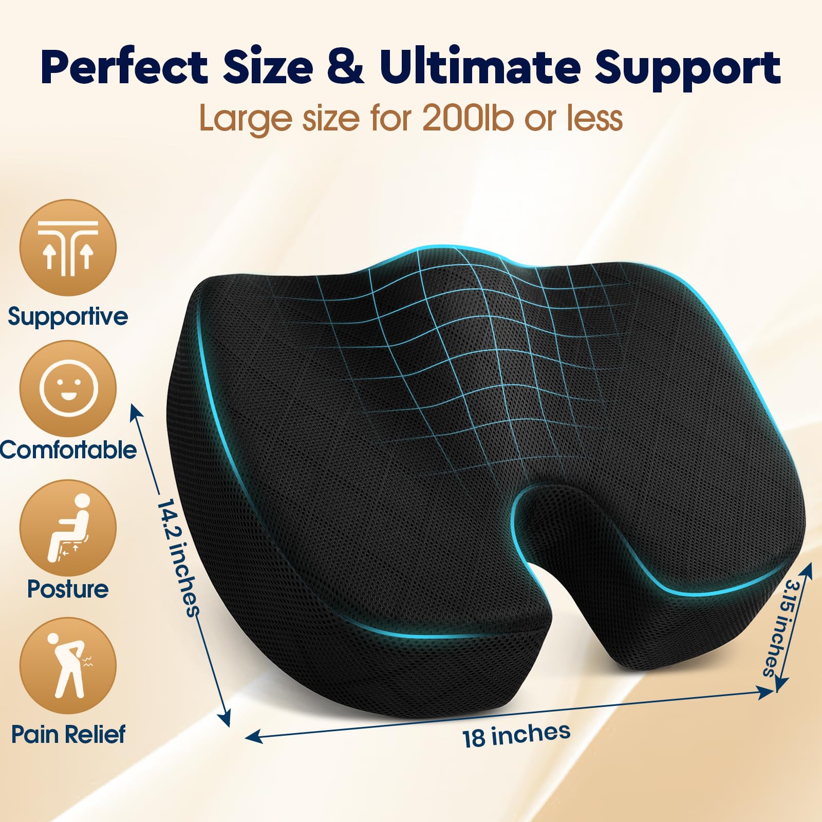 TushGuard Office Chair Seat Cushion