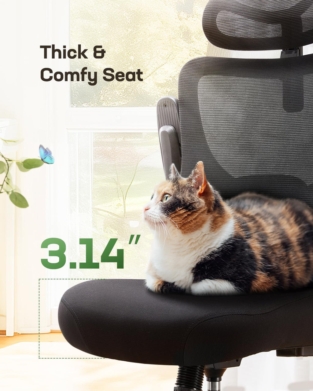 Marsail Ergonomic Office Chair with 3D Armrests
