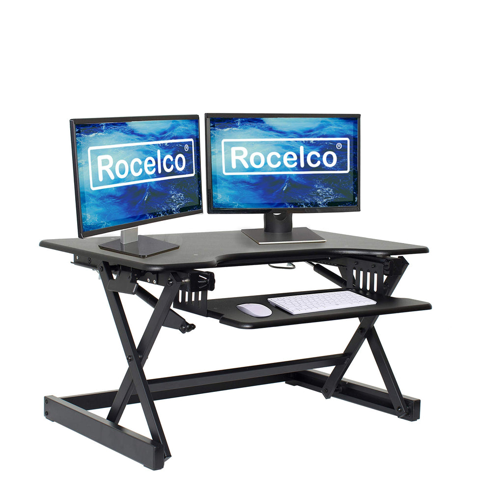 Rocelco 32" Height Adjustable Standing Desk Converter
