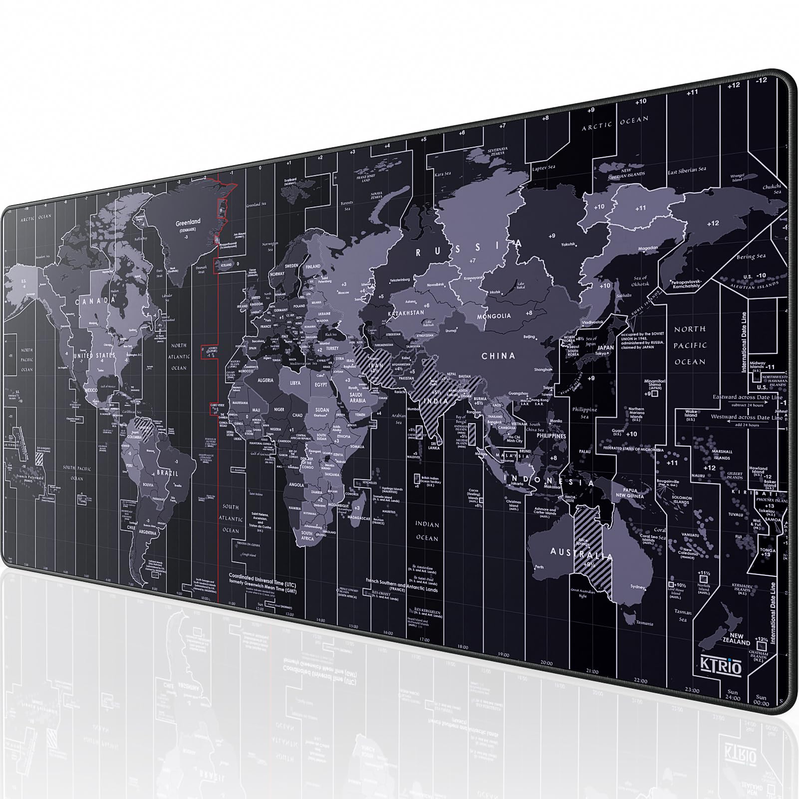 KTRIO Large Gaming Mouse Pad with Superior Micro-Weave Cloth, Extended Desk Mousepad with Stitched Edges, Non-Slip Base, Water Resist Keyboard Pad for Gamer, Office & Home