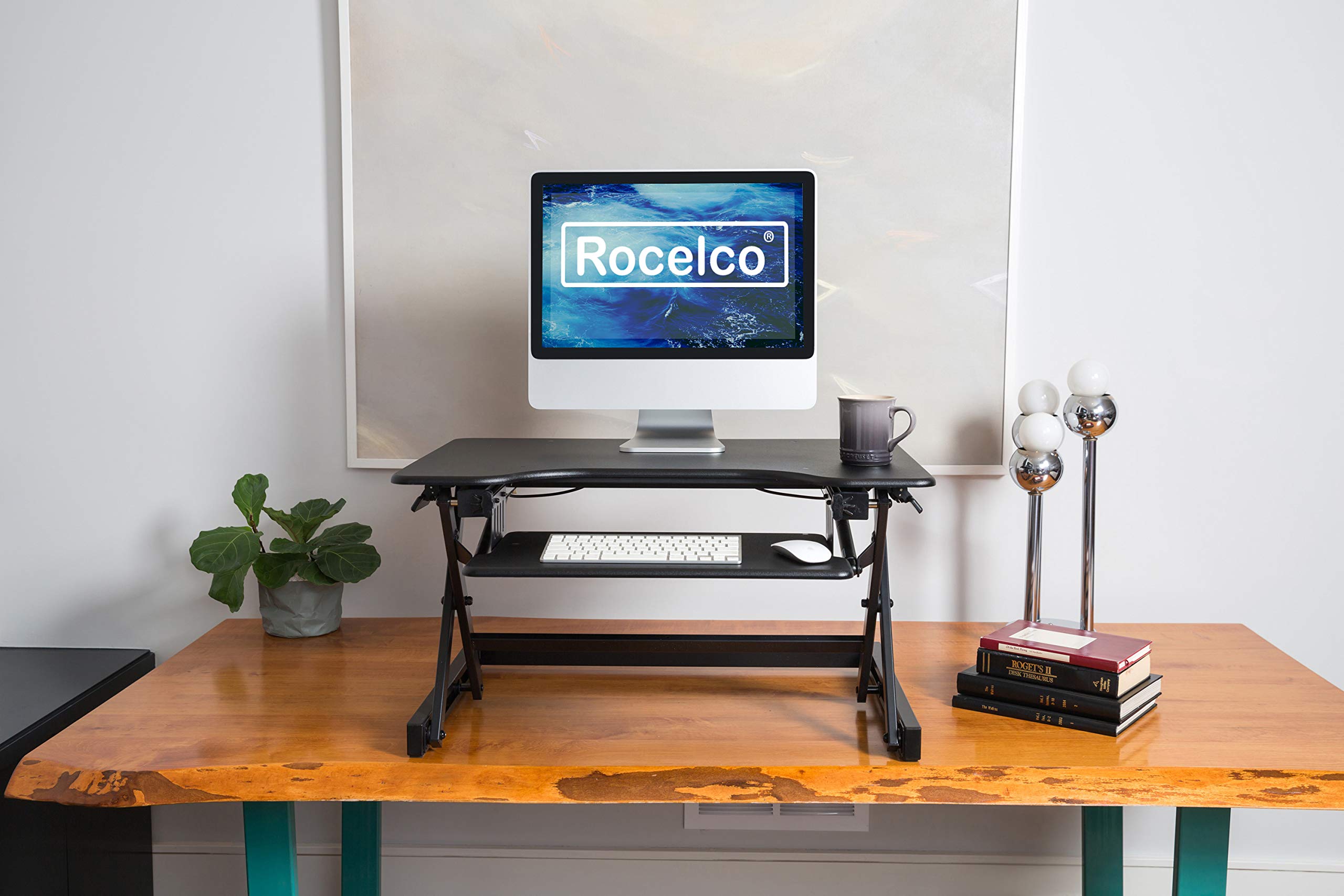 Rocelco 32" Height Adjustable Standing Desk Converter