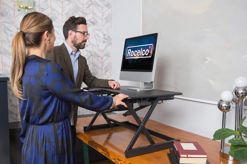 Rocelco 32" Height Adjustable Standing Desk Converter