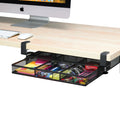 Clamp-On Under-Desk 2-Drawer Mesh Storage Organizer