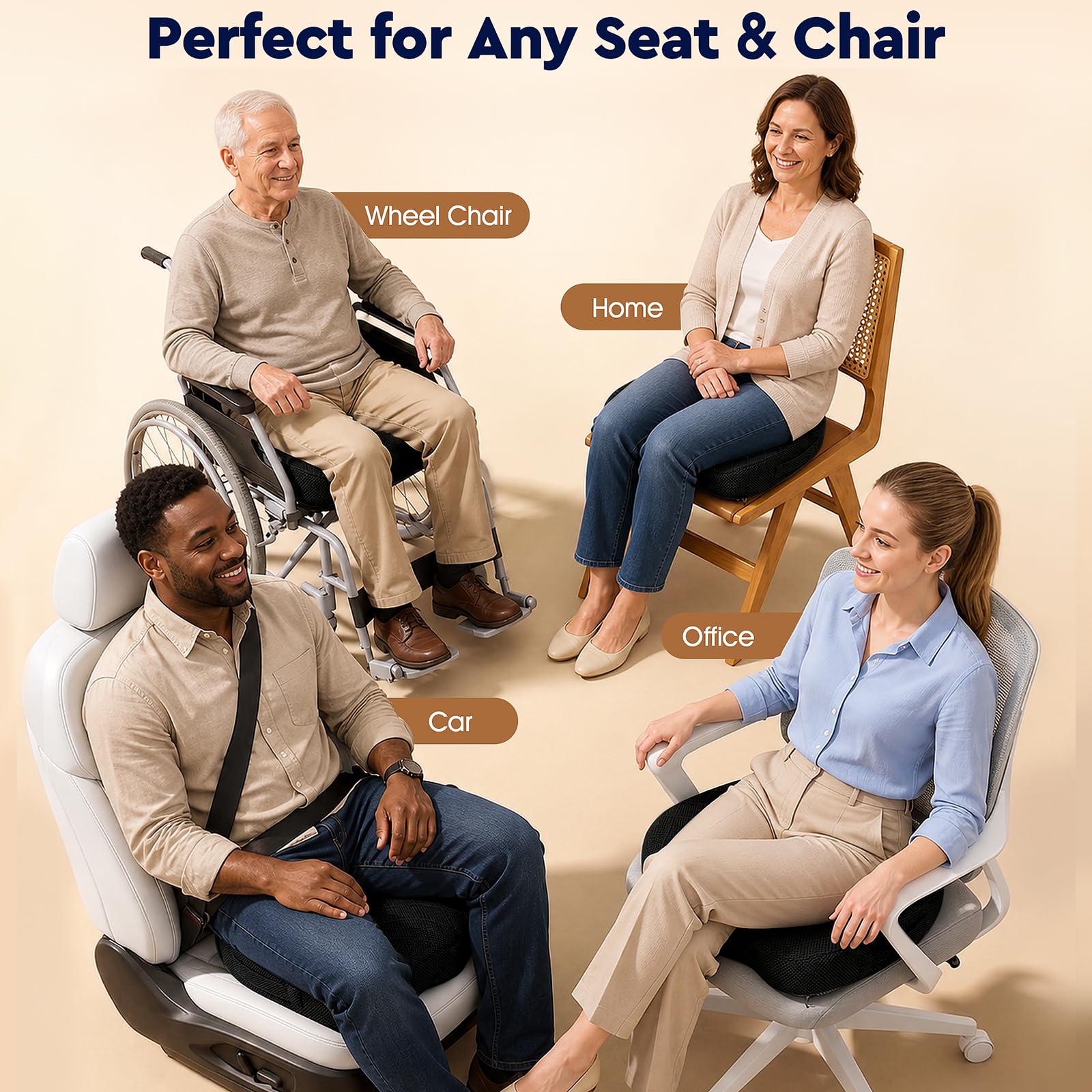 TushGuard Office Chair Seat Cushion