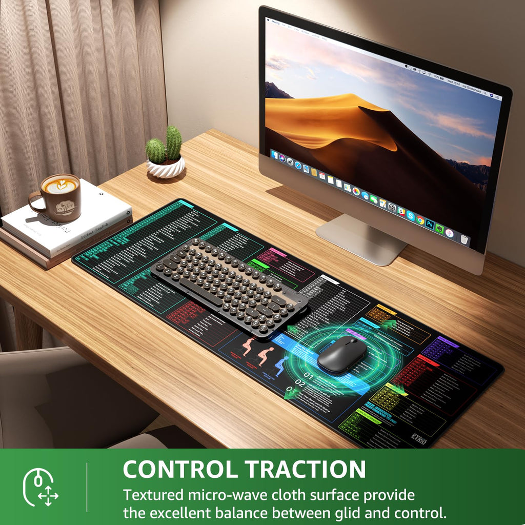 KTRIO Large Gaming Mouse Pad with Stitched Edges