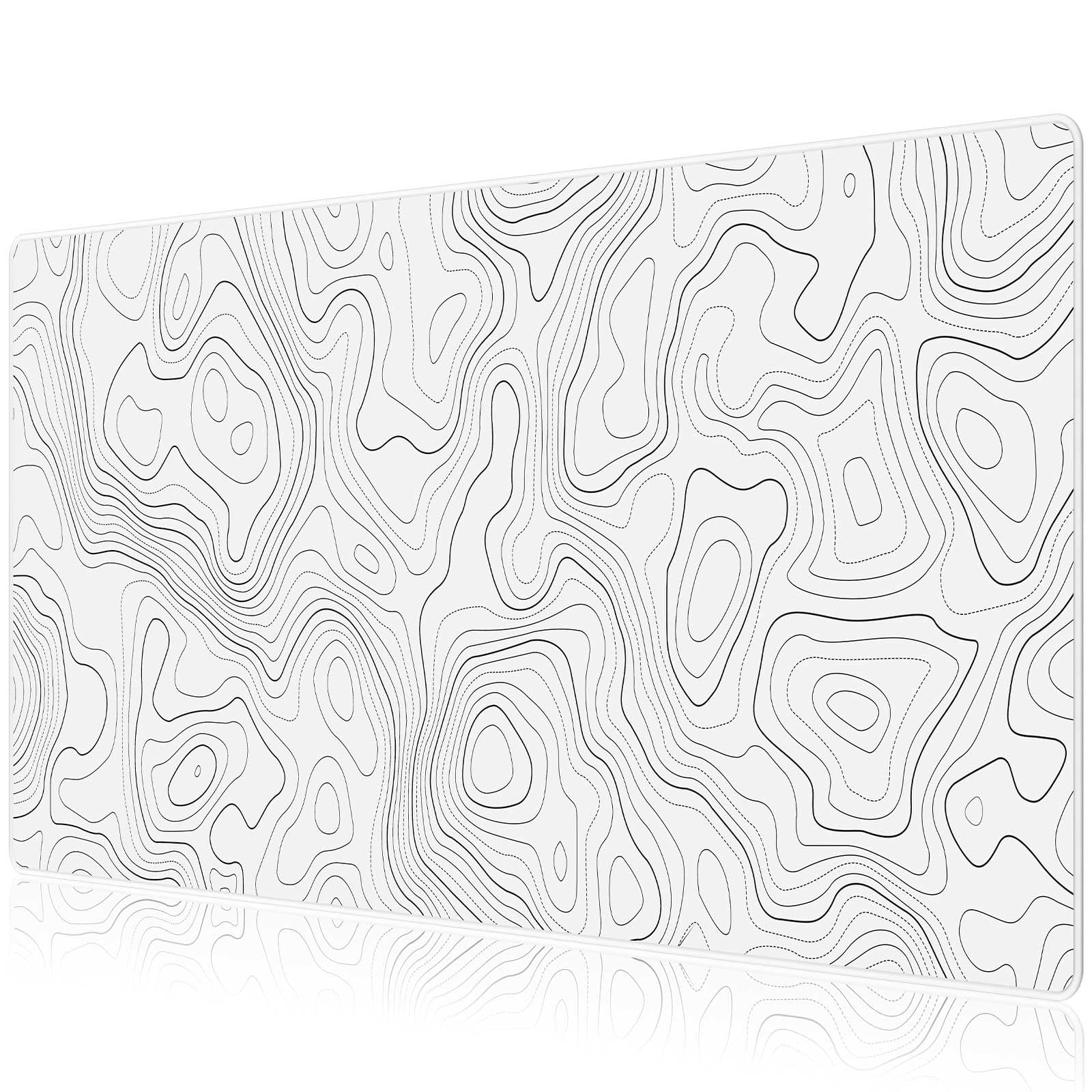 JIALONG Large Gaming Mouse Pad, XXL Desk Mousepad with Stitched Edges, Non-Slip Base Keyboard Pad