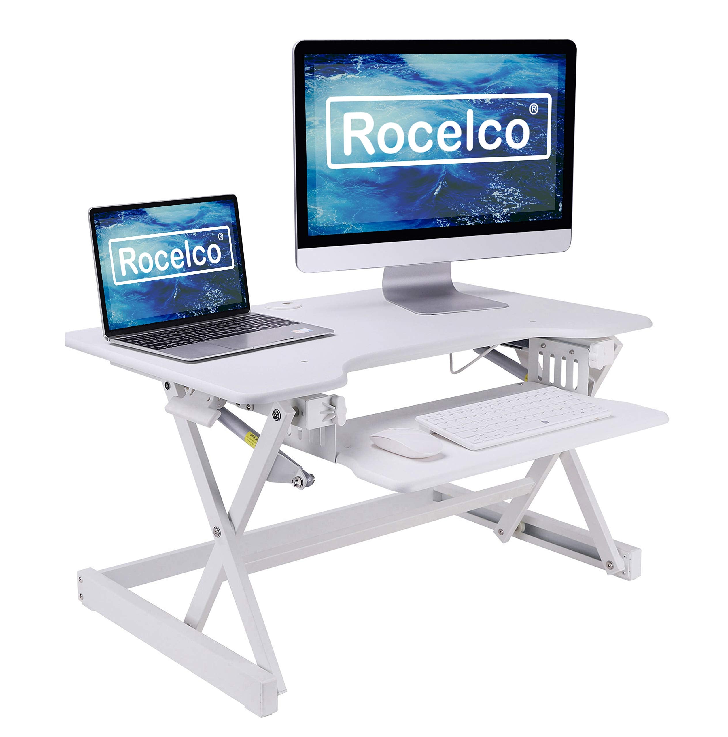 Rocelco 32" Height Adjustable Standing Desk Converter