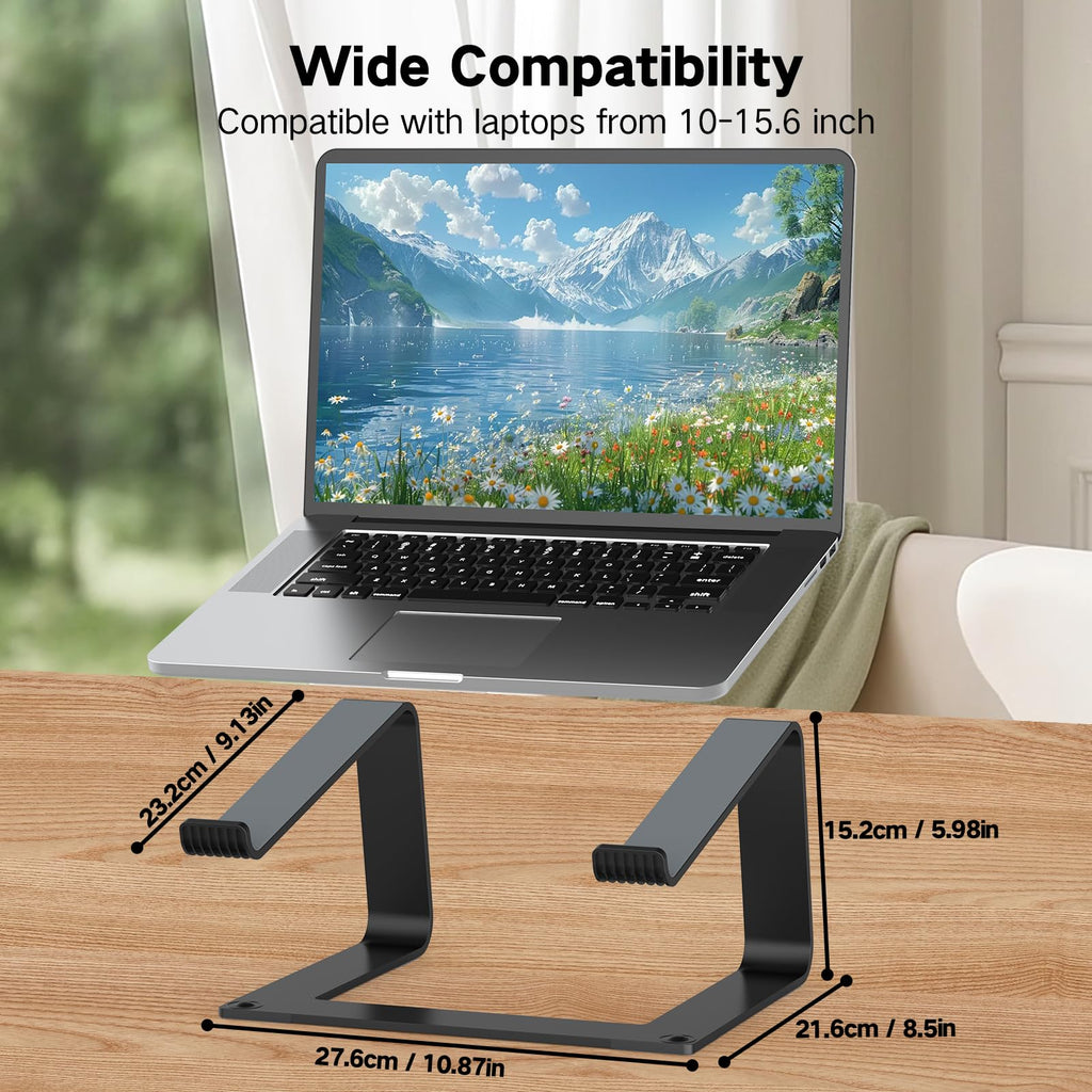 Tonmom Aluminum Laptop Stand & Desk Riser Holder