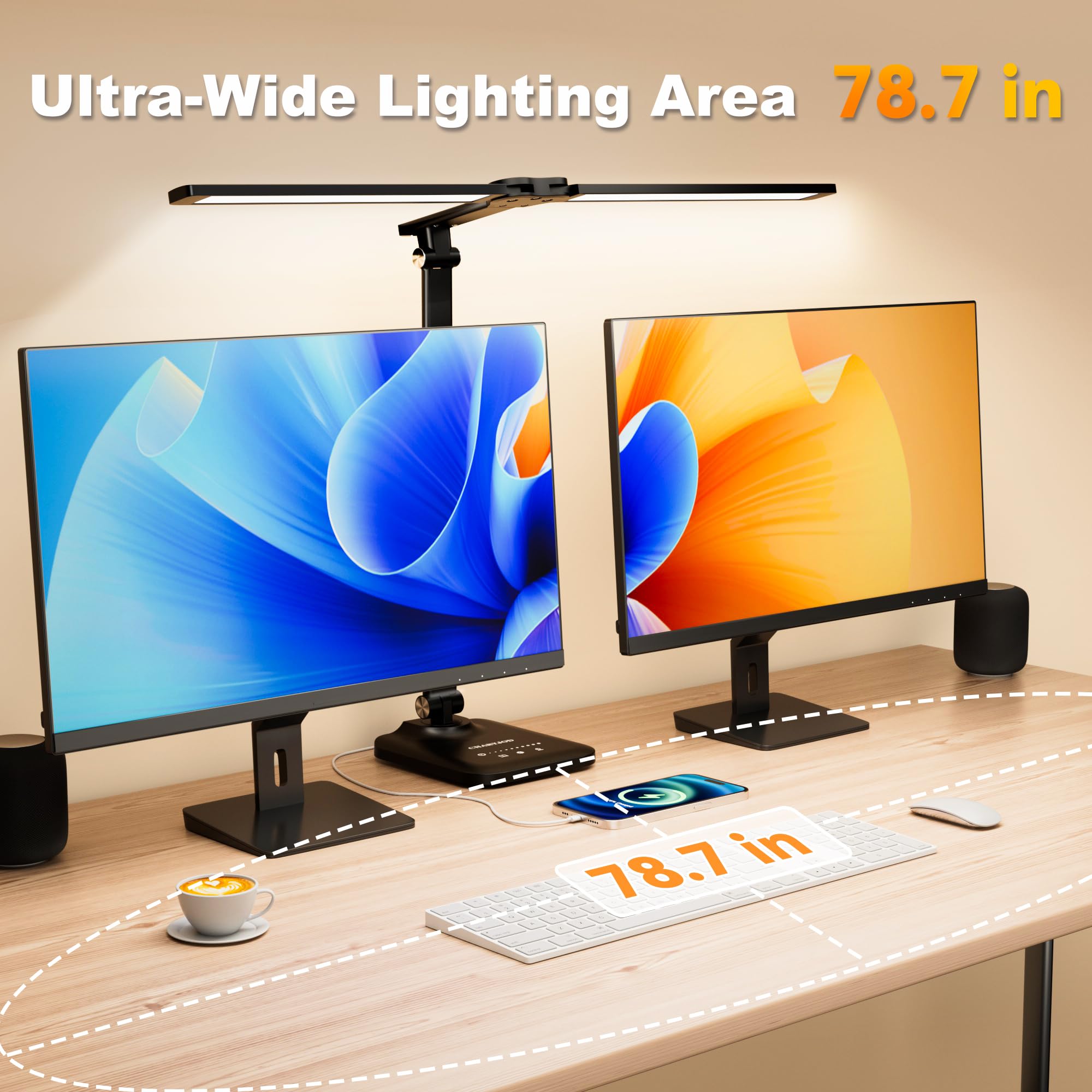 CHARYJOD LED Desk Lamp for Home and Office Workspaces