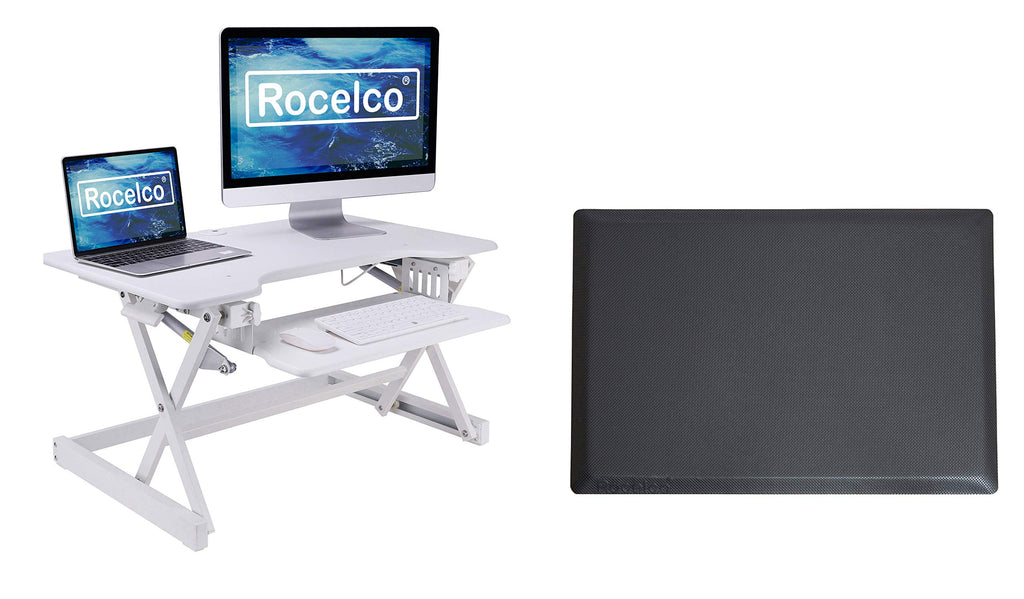 Rocelco 32" Height Adjustable Standing Desk Converter